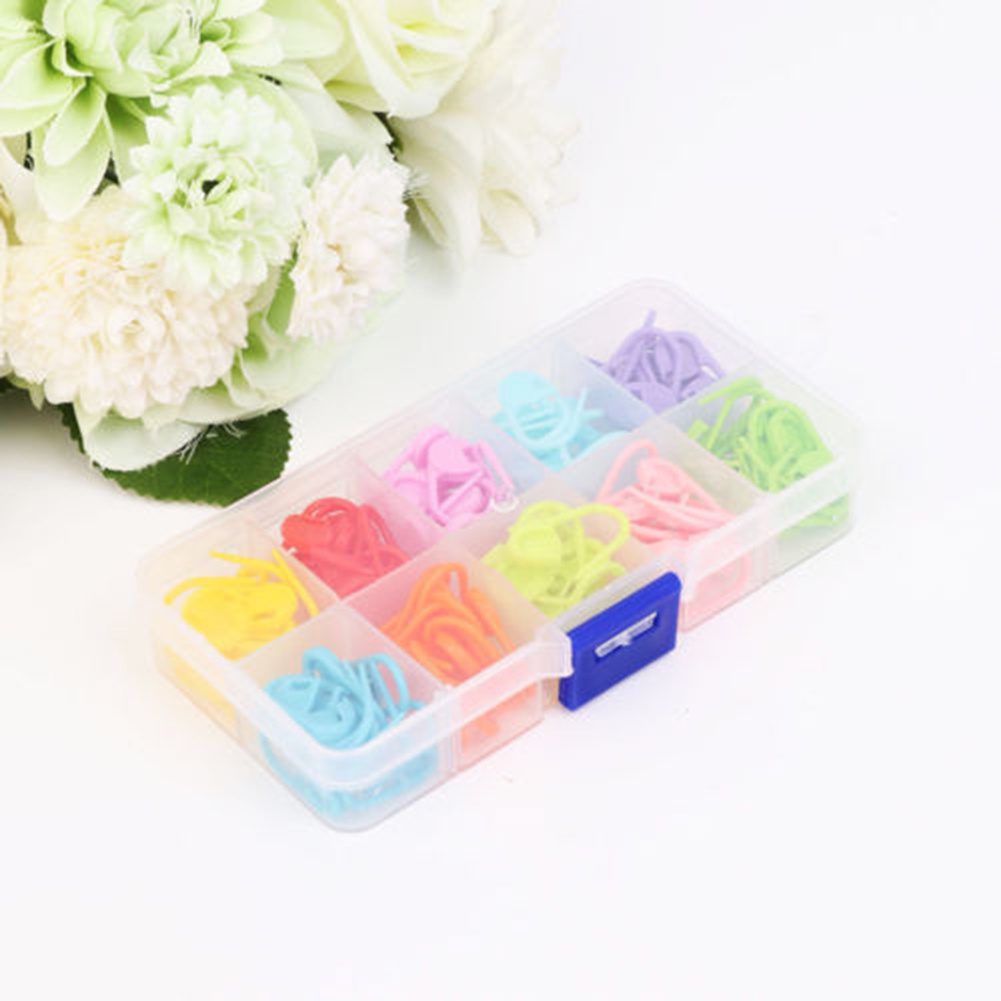 Hộp 120 kim móc 10 màu đánh dấu dùng đan len thủ công