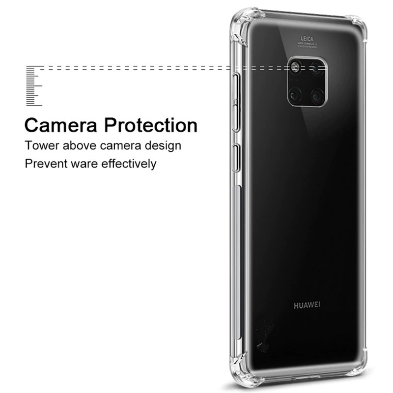 Ốp điện thoại trong suốt với túi khí cho Huawei P10 Mate 10 P P20 P30 P40 P10 Mate 30 20 10 Lite Mate 30 Pro P40 Pro