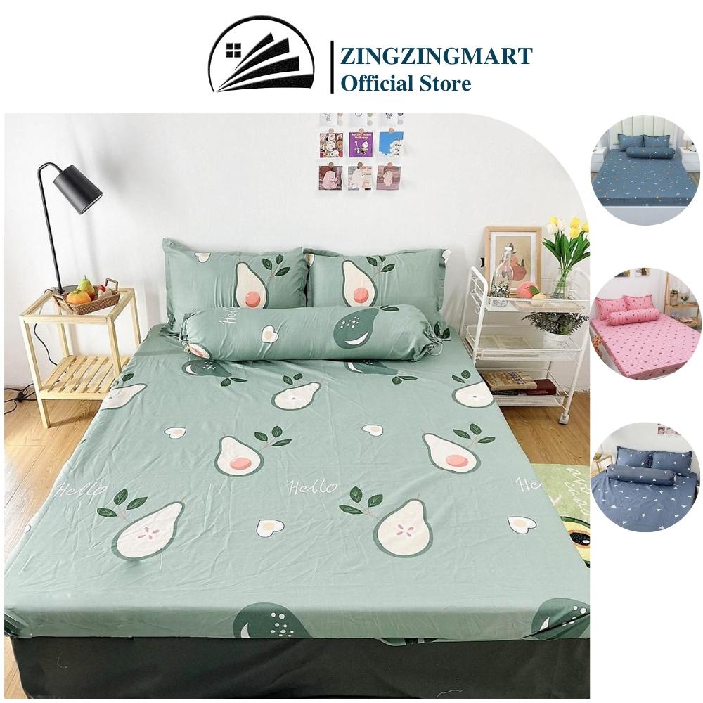 Ga trả giường Cotton Poly - Ga giường bo chun kích thước M2/M6/M8/2M2 - Siêu mềm mịn