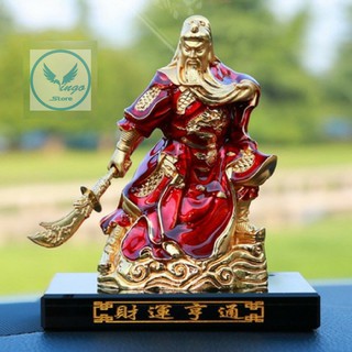 Tượng Quan Vân Trường phong thủy mang giáp đỏ cầm chiến đao Vingo