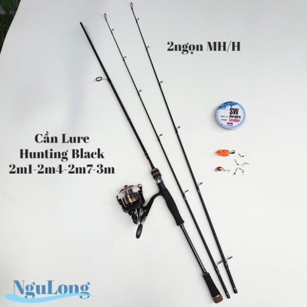 combo bộ cần câu 3m + máy 5000 bộ máy đứng hunting black cao cấp, máy câu expert full kim loại docau