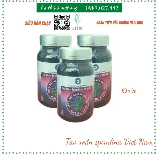 Tảo xoắn spirulina việt namFREESHIPTảo xoắn tăng đề kháng cho người gầy yếu , xanh xao , tiểu đường, dạ dày LITCTAO