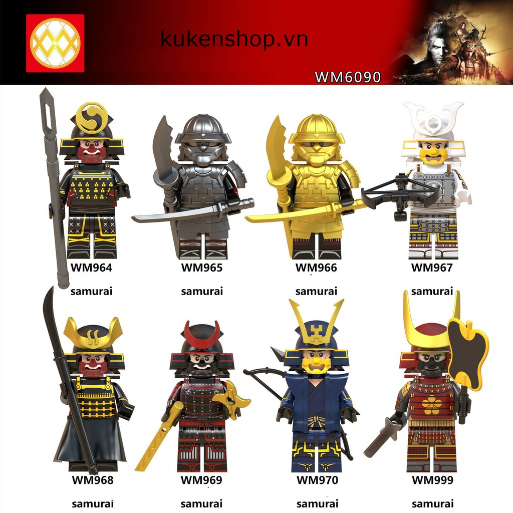 Minifigures Nhân Vật Samurai Armor Võ Sĩ Đạo Nhật Bản Mẫu Mới Ra Siêu HOT WM6090