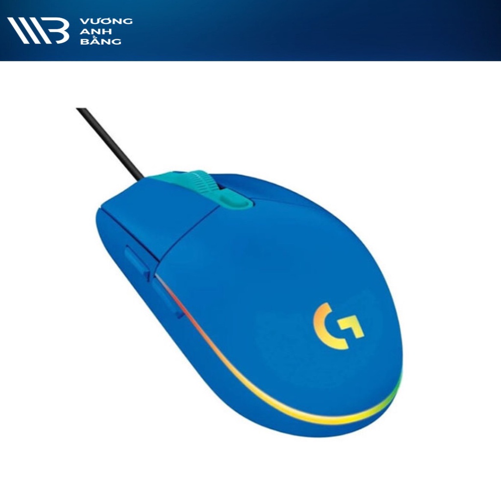 Chuột máy tính, Mouse LOGITECH G203 Lightsync RGB Gaming Blue/Violet- Hàng Chính hãng