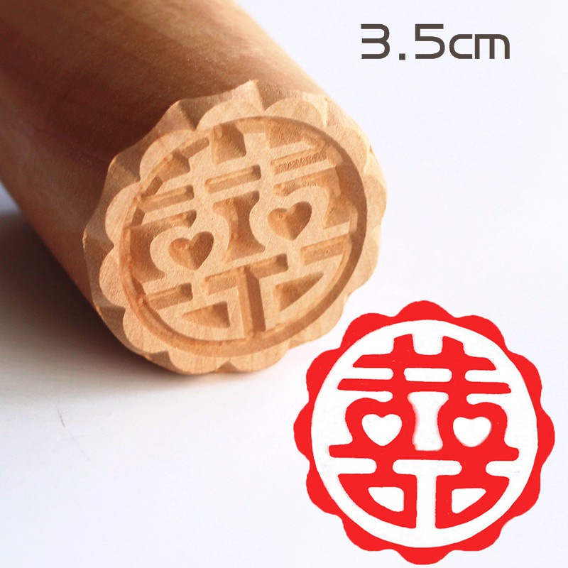 Khuôn Đóng Dấu Bằng Gỗ 3.5cm DIY Để Làm Bánh Trung Thu Bánh Mì Tráng Miệng Kiểu Liên Xô