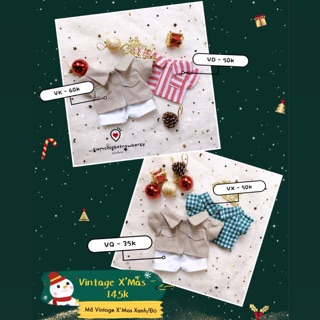 OUTFIT FOR DOLL - VINTAGE X’MAS