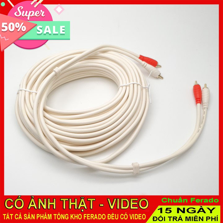 Dây cáp âm thanh AV 2 Ra 2 loại  dài 10 mét