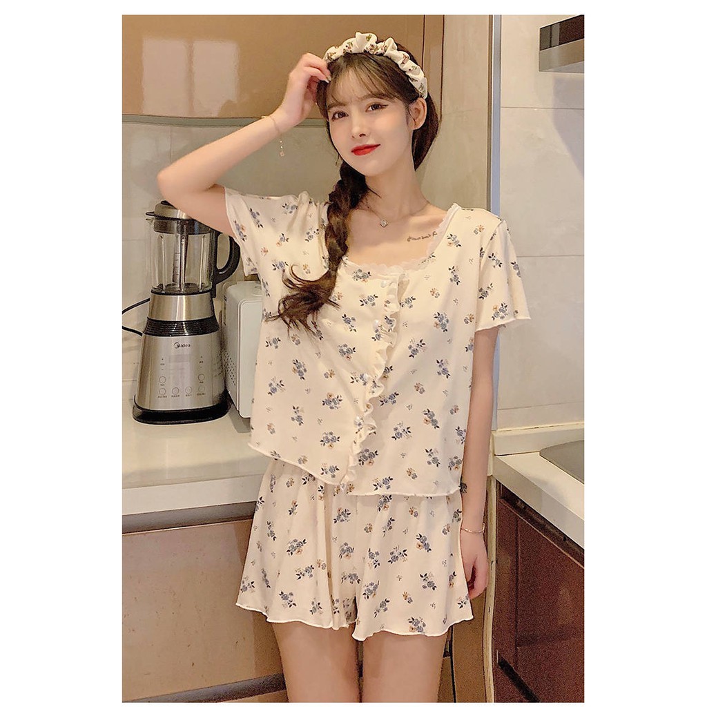 Bộ Đồ Mặc Nhà Siêu Nhẹ Mềm mại Phong Cách Nàng Thơ Guu  DN26