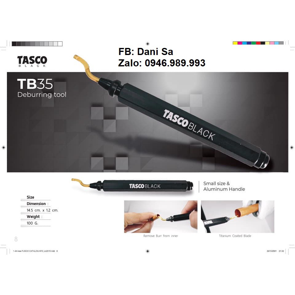 Dụng cụ vét bavia ống đống Tasco Black TB35 - Lazomi tools