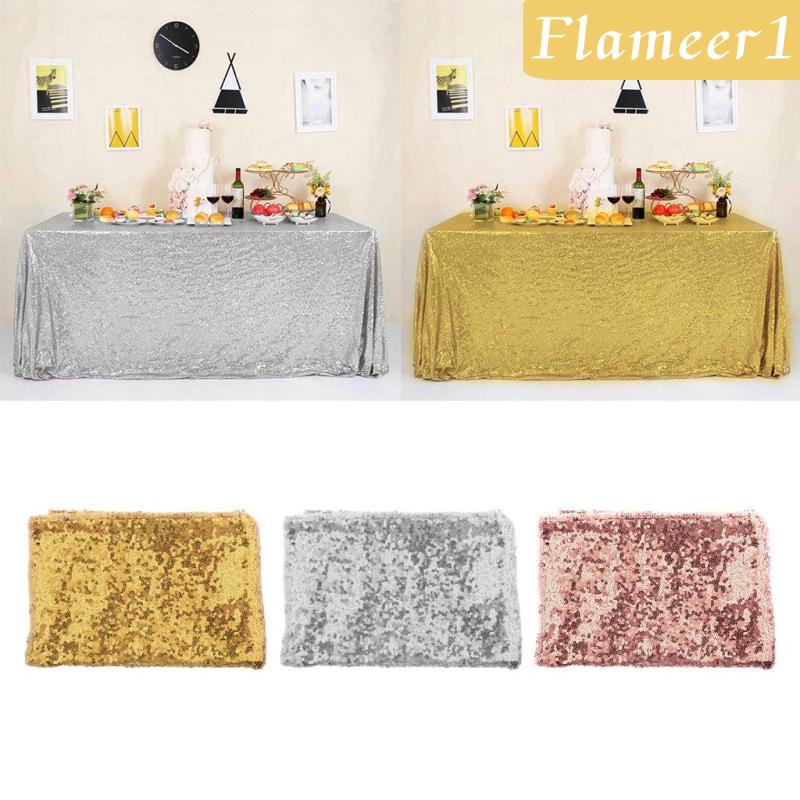 Khăn Trải Bàn 63 &quot;x39&quot; Đính Kim Sa Lấp Lánh