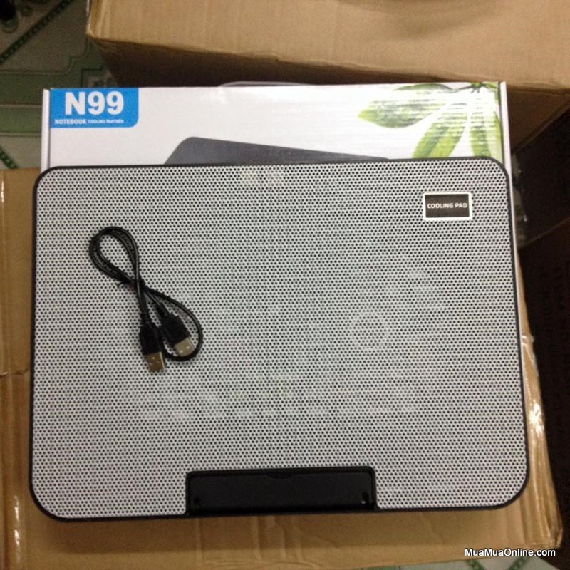 FREESHIP 99K TOÀN QUỐC_Đế tản nhiệt Laptop Cooling Pad N99 có đế nâng (Chính Hãng)