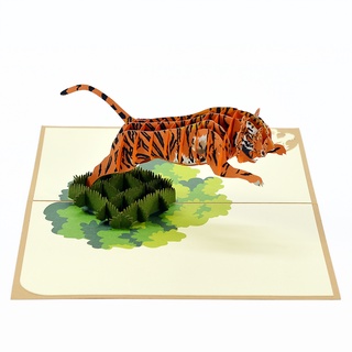 NHIỀU MẪU - Thiệp nổi 3D CON HỔ Tiger, thiệp con chuột, 3D handmade animal pop-up card, thiệp nổi HMG