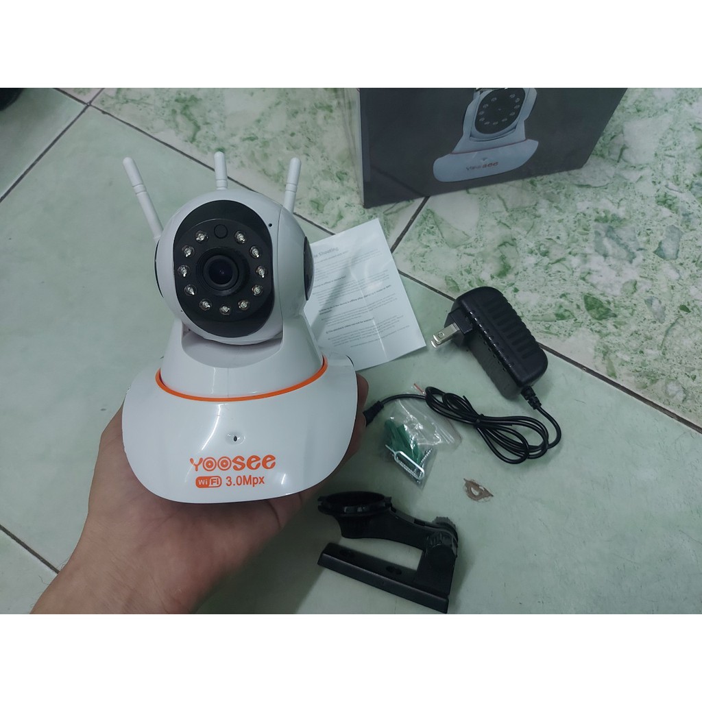 Camera yoosee 3.0Mpx 3 râu, FullHD+ xoay 360 độ rõ nét trong nhà, ống kính góc rộng, thiết kế cứng cáp, ổn định
