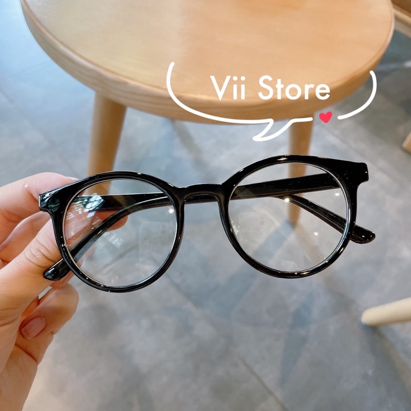 Kính giả cận, Gọng kính cận nhựa dẻo tròn viền dày Mẫn Tiên Jolie eyewear