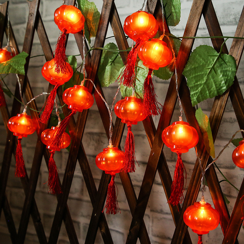 Dây đèn LED kiểu dáng đèn lồng xinh xắn 2m dành cho trang trí
