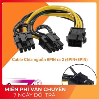 Cáp chia nguồn 6 pin ra 2 đầu 6 pin + 8 pin
