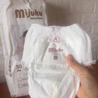 Combo 50 miếng tã quần cao cấp Mijuku Nhật Bản 50M/50L/50XL/50XXL/50XXXL