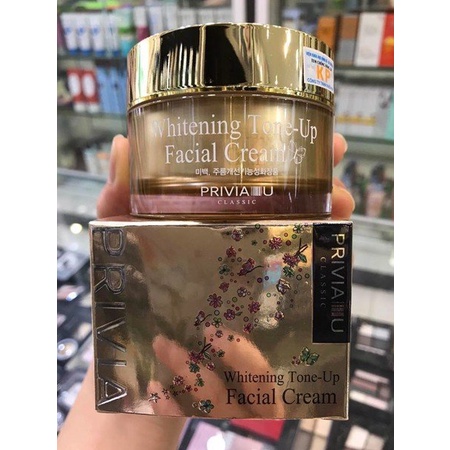Kem dưỡng Privia 50g whitening tone up facial cream spf35