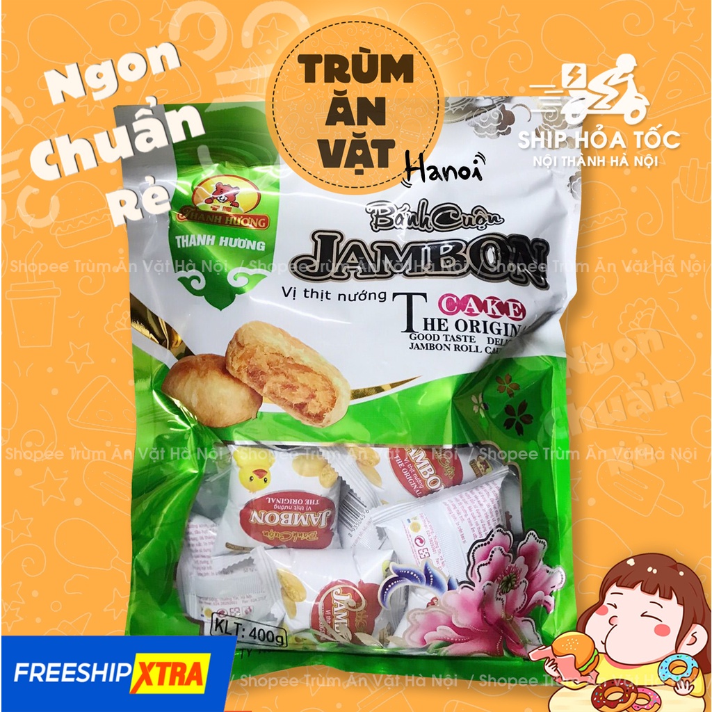 Bánh ruốc Jambon Thanh Hương nhiều vị thịt nướng, sợi gà [Trùm ăn vặt Hà Nội]