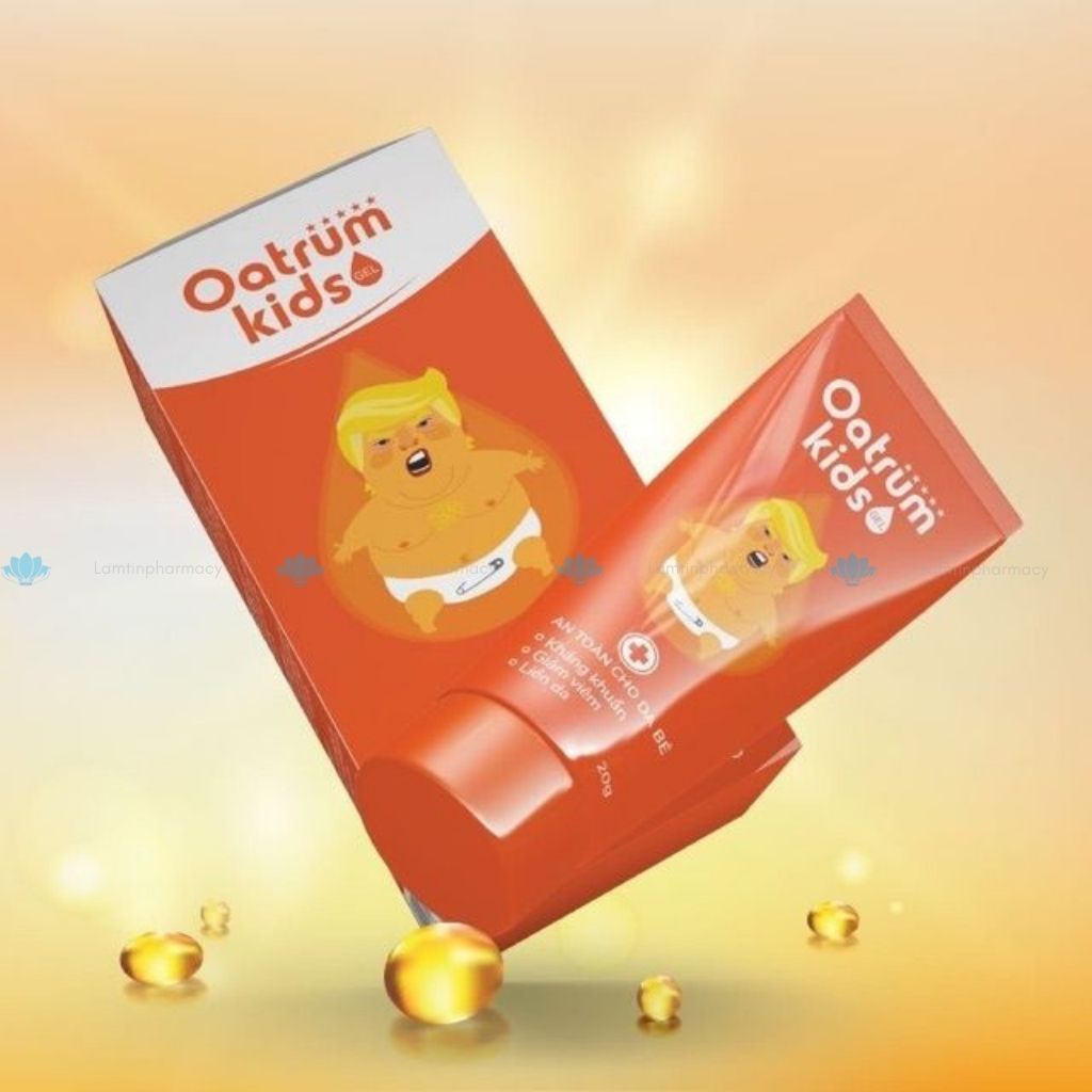 OATRUM KIDS - Gel bôi hăm, tràm sữa, mụn nhọt, rôm sảy cho trẻ sơ sinh - Hàng chính hãng  ( tub 20g )