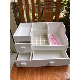 Kệ đựng mỹ phẩm max 35cm trắng full ô son