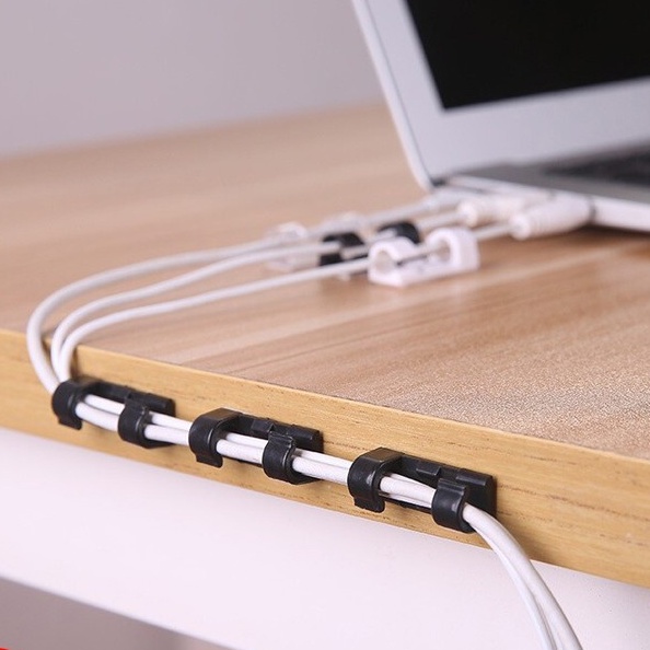 Bộ 16 Nẹp Đi Dây Điện, Kẹp Cố Định Giữ Dây Cáp Tiện Lợi