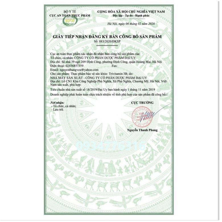 ✅ Trivitamin 3B bồi bổ sức khỏe, nâng cao thể trạng, hỗ trợ kén ăn, người suy nhược, bị lao lực, mất ngủ