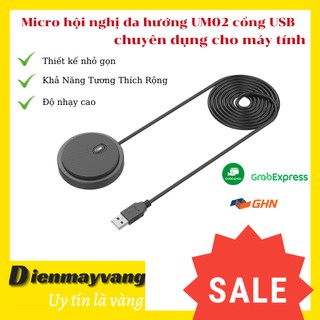 〖Khả Năng Tương Thích Rộng〗Micro Hội Nghị Trực Tuyến UM02 Cho Máy Tính Đen
