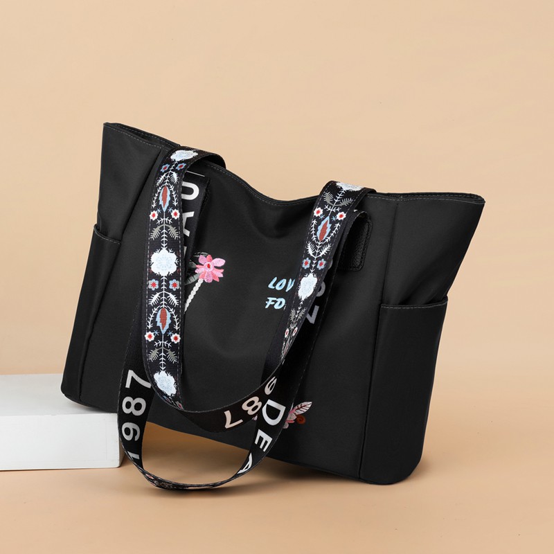 Túi Tote Vải Oxford Thêu Họa Tiết Thời Trang Chống Thấm Nước Siêu Nhẹ Dễ Phối Đồ Cho Nữ 2021