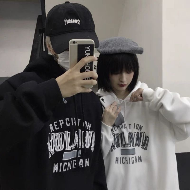 Áo hoodie nam nữ,Áo sweater nỉ nam nữ from rộng Unisex chất nỉ ngoại siêu dày dặn in hình chữ