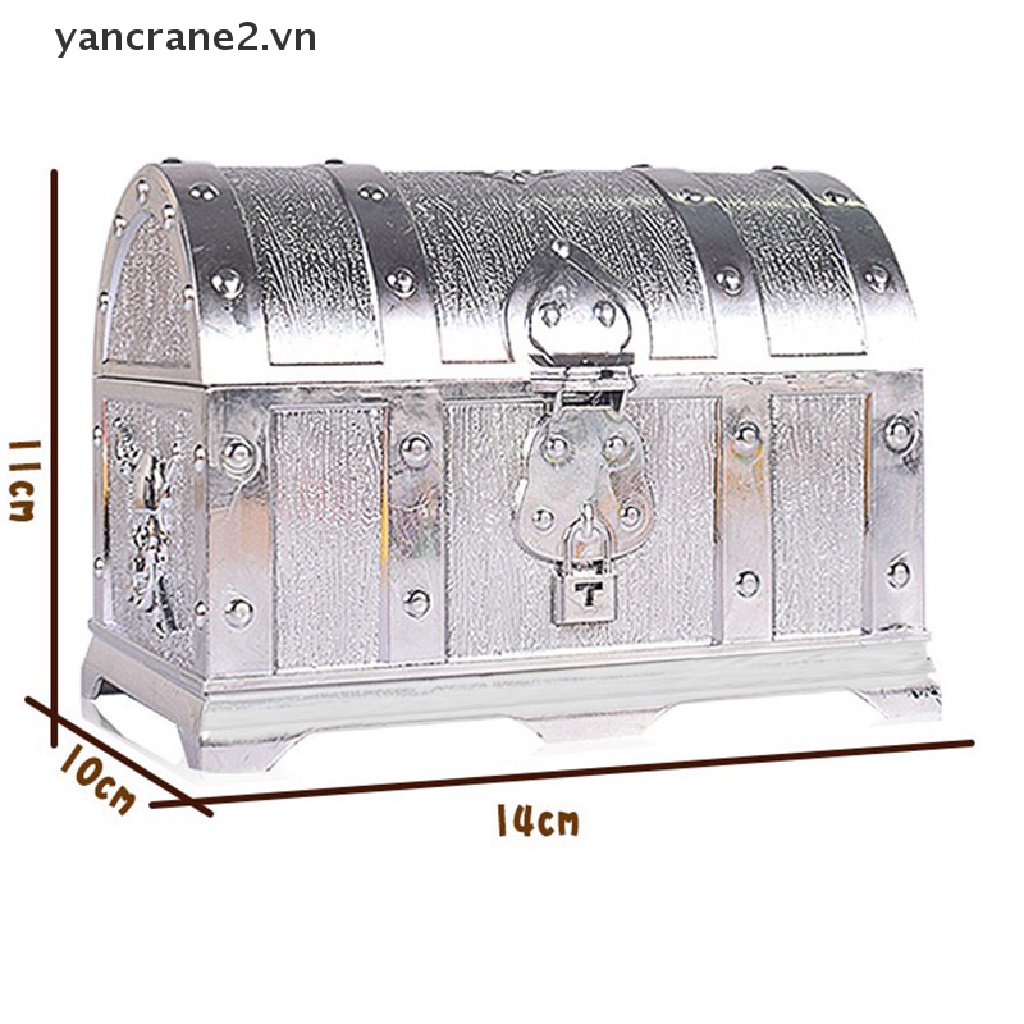 1 Hộp Kho Báu Cổ Điển Có Khóa Trang Trí Tiệc