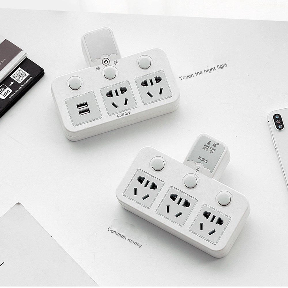 Ổ cắm điện thông minh đa năng kiêm đèn ngủ LED kèm Remote