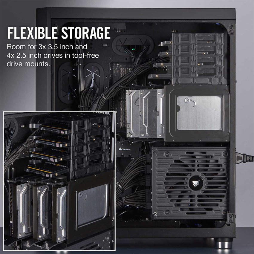 [Mã SKAMCLU9 giảm 10% đơn 100K] Vỏ Case Corsair 680X RGB TG