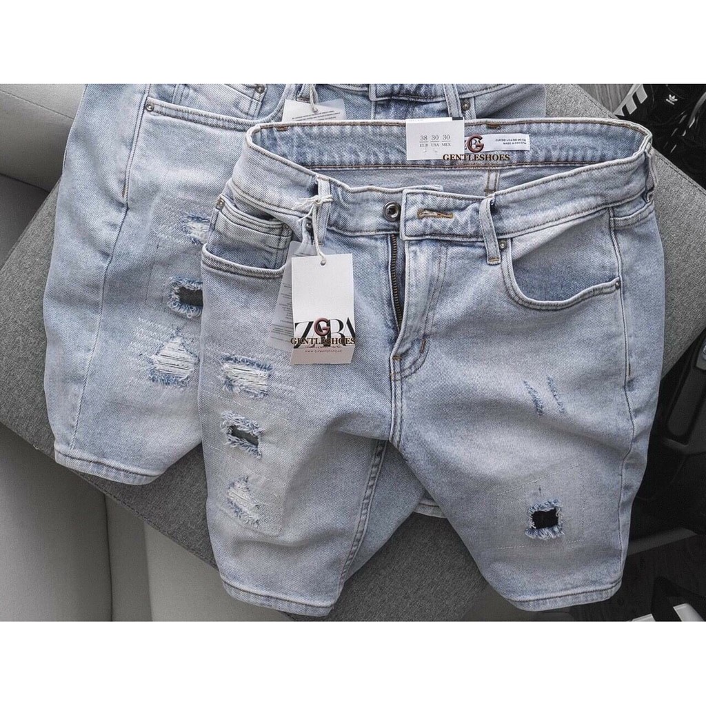 Quần Sọt Jean Nam màu Xanh, Quần Đùi Nam Chất Jean co giãn thời trang cao cấp MuradFashion ms1830 | BigBuy360 - bigbuy360.vn