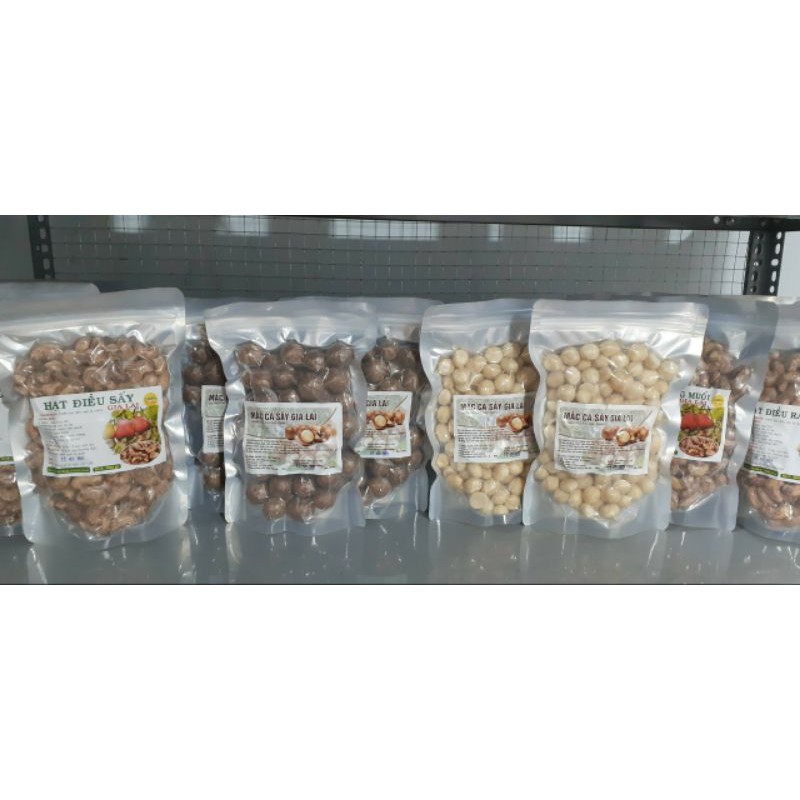 1kg Hạt Macca Sạch Gia Lai, Hạt sấy nứt vỏ hạt to, nhân to sấy chín, nhân nhỏ sấy chín, nhân sống làm sữa hạt