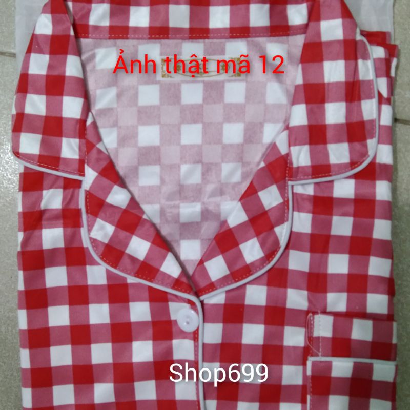 BỘ PIJAMA DÀI TAY KẺ CARO PHONG CÁCH HÀN QUỐC