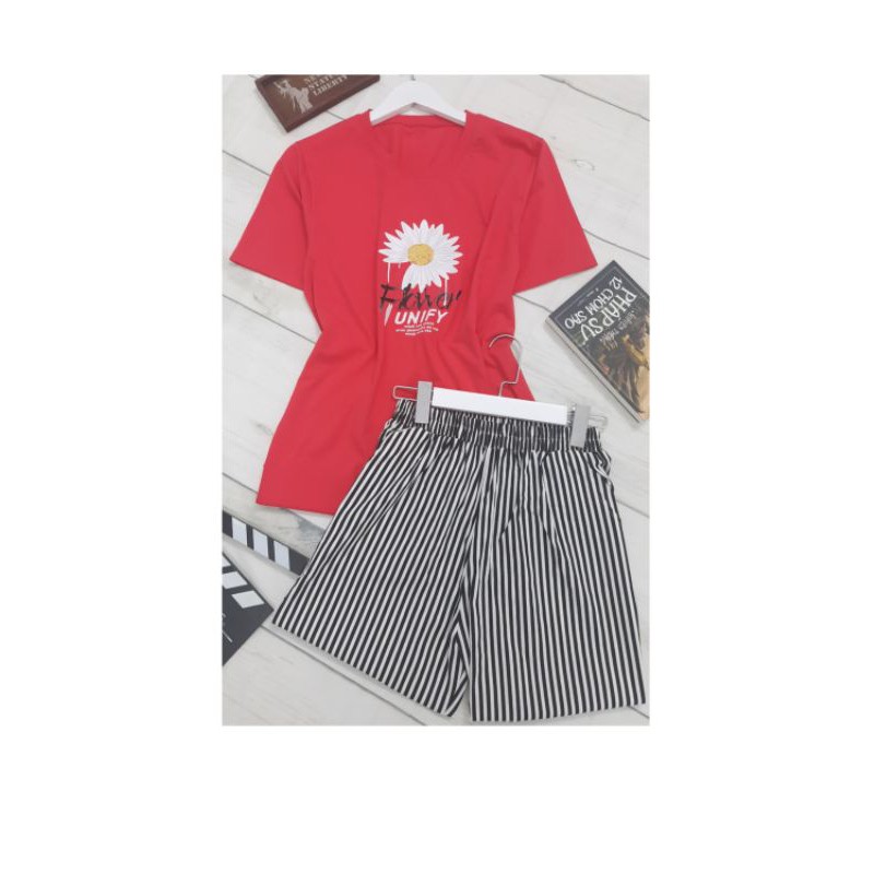 Bộ mặc nhà Set short Nữ MN fashion Chất liệu cotton co giãn và mịn mát