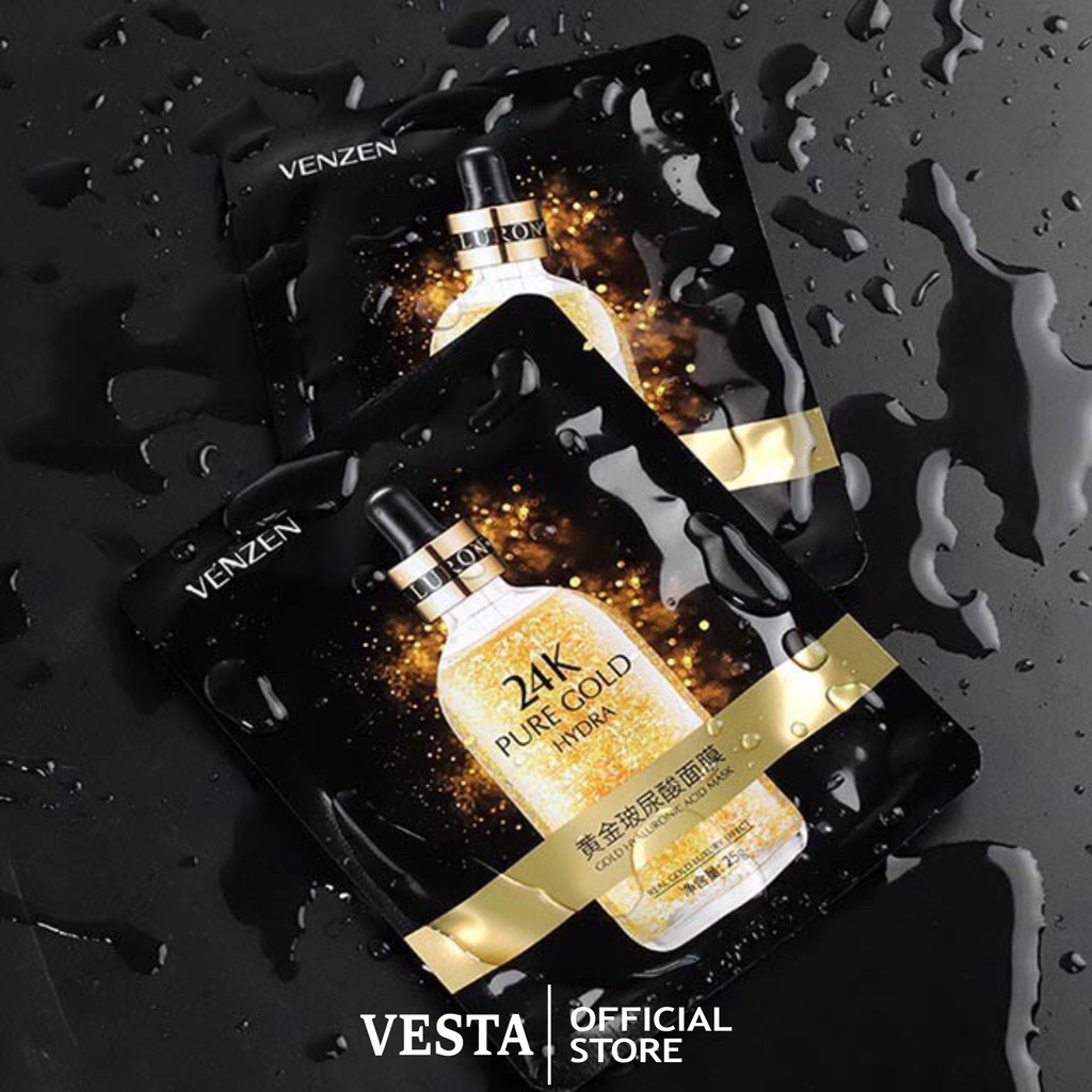 Mặt Nạ 💕𝑭𝒓𝒆𝒆𝒔𝒉𝒊𝒑💕 Mask Dưỡng Da 24K Tinh Chất Vàng Pure Gold Venzen