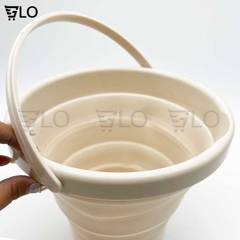 Xô Nhựa 5L Du Lịch Gấp Gọn Đa Năng, Thông Minh Siêu Bền, Không Lo Vỡ