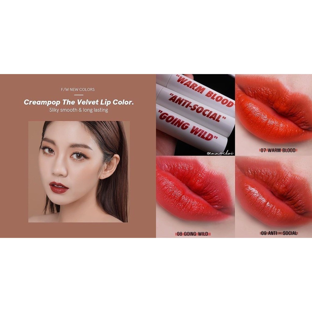 Son Kem Candy Lab Creampop The Velvet Lip Color