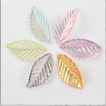 Bộ 20 Chiếc Lá acrylic AB Trong Suốt Dùng Làm Đồ Thủ Công Diy