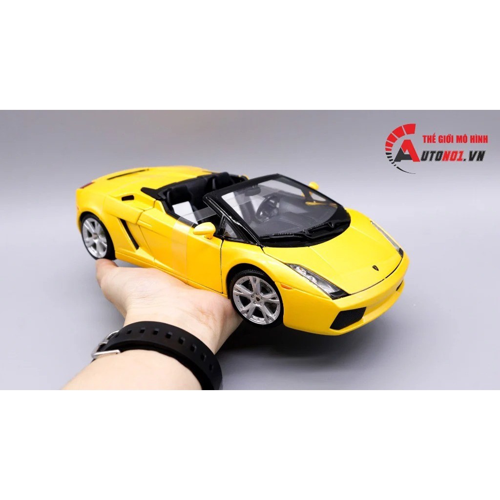 MÔ HÌNH XE LAMBORGHINI GALLARDO SPYDER YELLOW 1:18 BBURAGO 5239