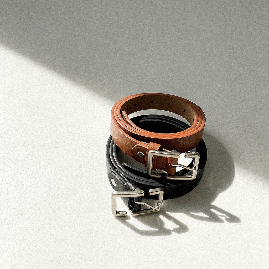 SmileFairyCC【COD &amp; Hàng Có Sẵn】Thắt Lưng Phối Khóa Cài Màu Đen Phong Cách Phương Tây Cho Nữ Sinh