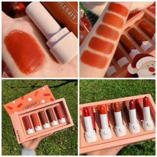 Set 5 Cây Son Lì, Mịn, Đẹp Kiss Beauty Chính Hãng