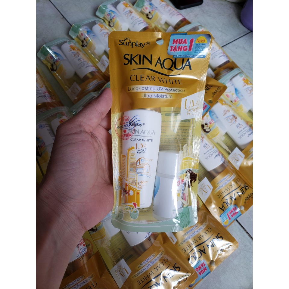 Kem chống nắng Sunplay Skin Aqua Clear White 25g ( nắp đồng)