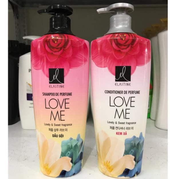 Combo Double Rich: Dầu Gội Elastine Love Me 600g + Dầu Xả Elastine Love Me 600g