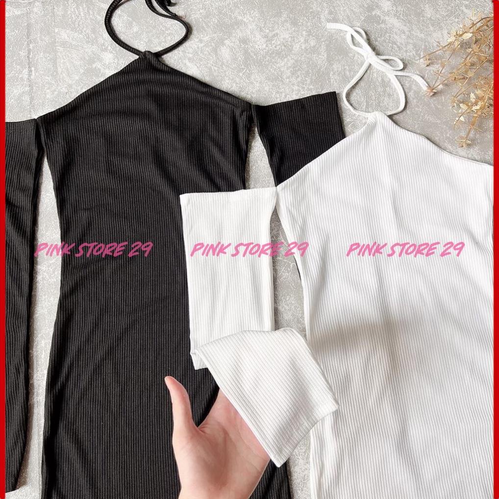 Đầm Body Trễ Vai Tay Dài Tôn Dáng Gợi Cảm Phối Cổ Yếm E Ấp Ngây Thơ D053 Mẫu mới | BigBuy360 - bigbuy360.vn