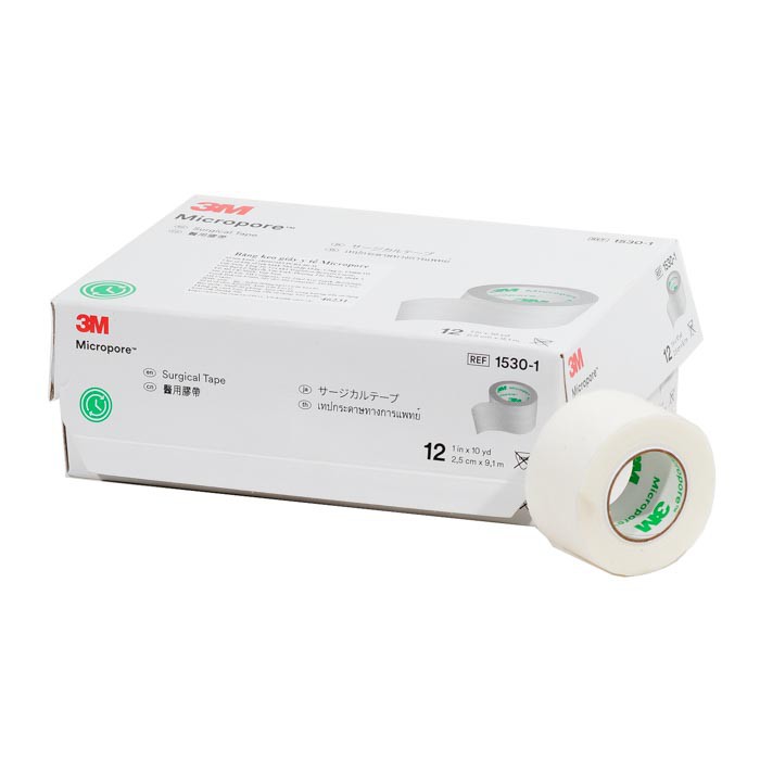 Băng keo giấy y tế Micropore 3M Surgical Tape 1530  không gây dị ứng, độ bám dính tốt