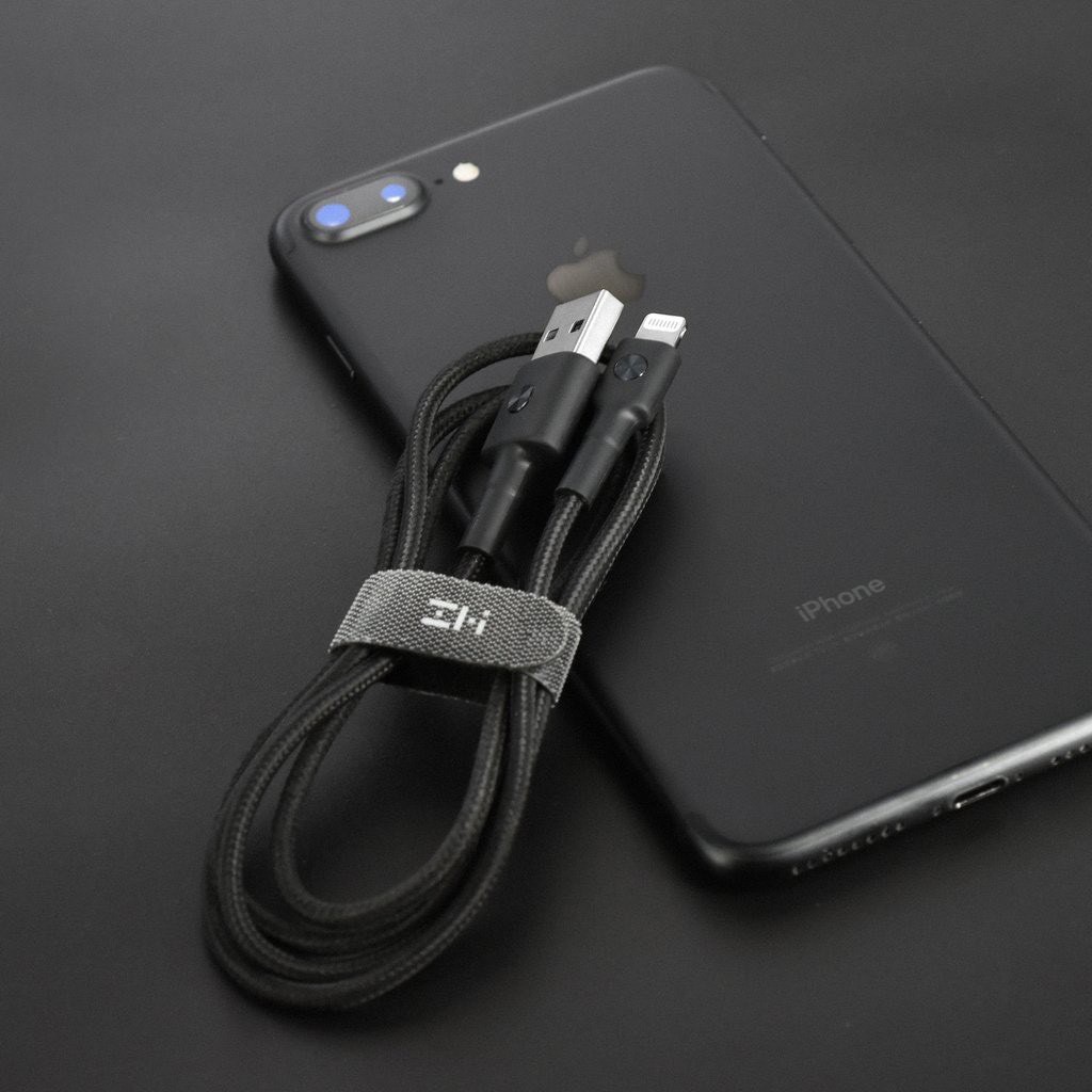 iPhone Cáp sạc MFi Lightning ZMI AL823 0.3m-đen ZMI AL806 1m-đen ZMI AL886 2m-đen