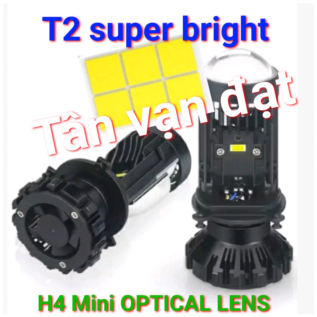 Bi mini T2 Kính Tím 50W siêu sáng cho Ôtô xe máy chân H4 giá 1 bóng